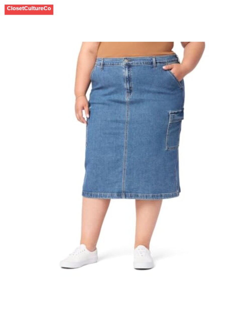 Women's Cargo Midi Skirt Everyday Utility